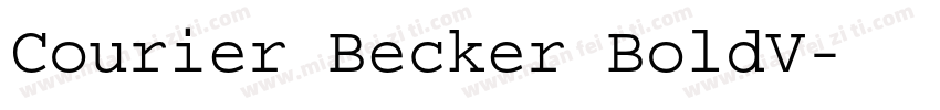 Courier Becker BoldV字体转换